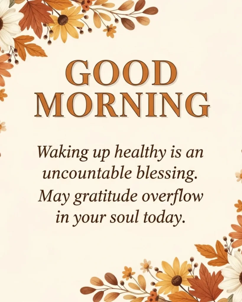 Thankful good morning blessings with gratitude and appreciation