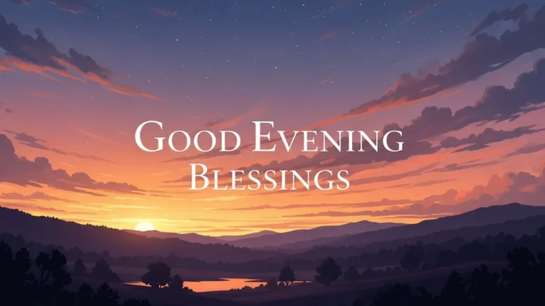 good evening blessing