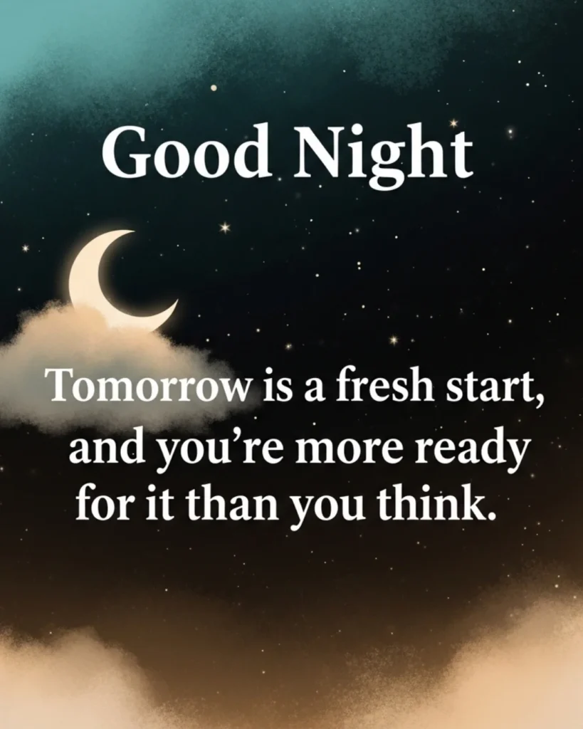 Good night blessings for friends card with starry sky and warm amber tones